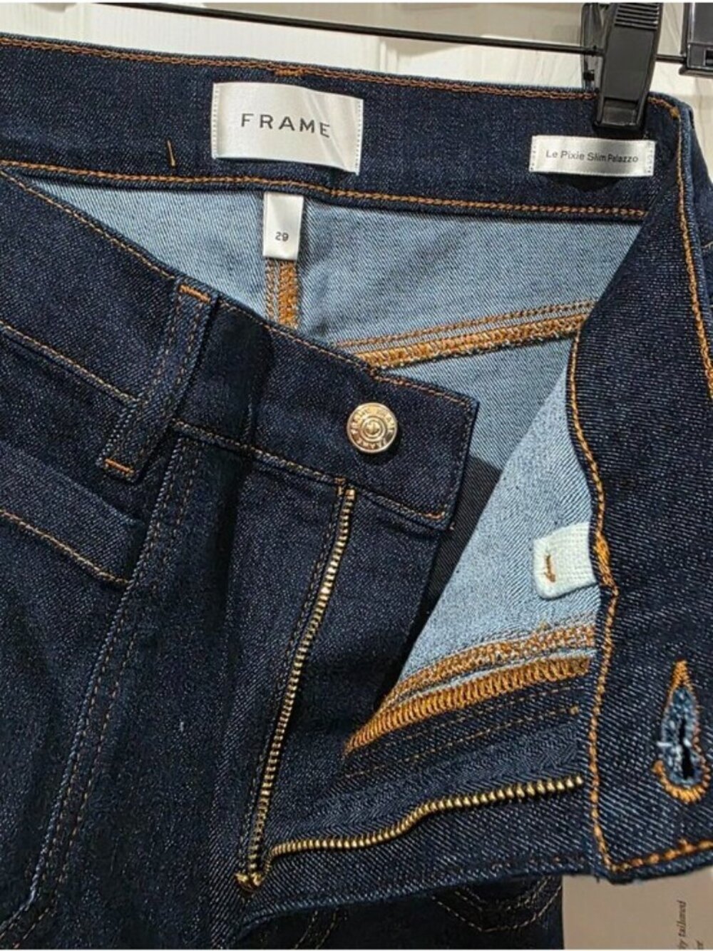 Frame Le Pixie Slim Palazzo Modern Pocket - Picture 7 of 9